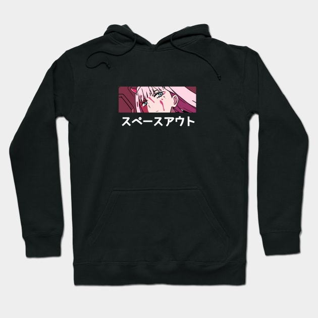 Darling in the Franxx  Zero Two Color Anime Manga Girl Text Hoodie by MaxGraphic
